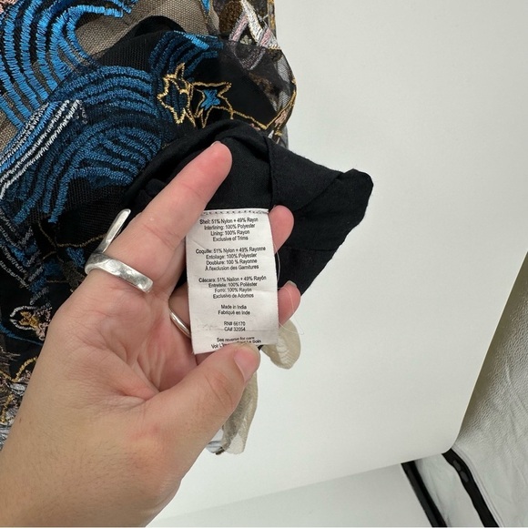 Anthropologie Geisha Designs Icon Tulle Skirt Celestial Symbols Moon Star Size S - Picture 6 of 7